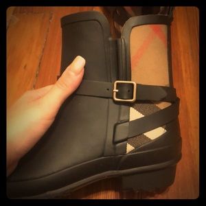 Burberry rain boots